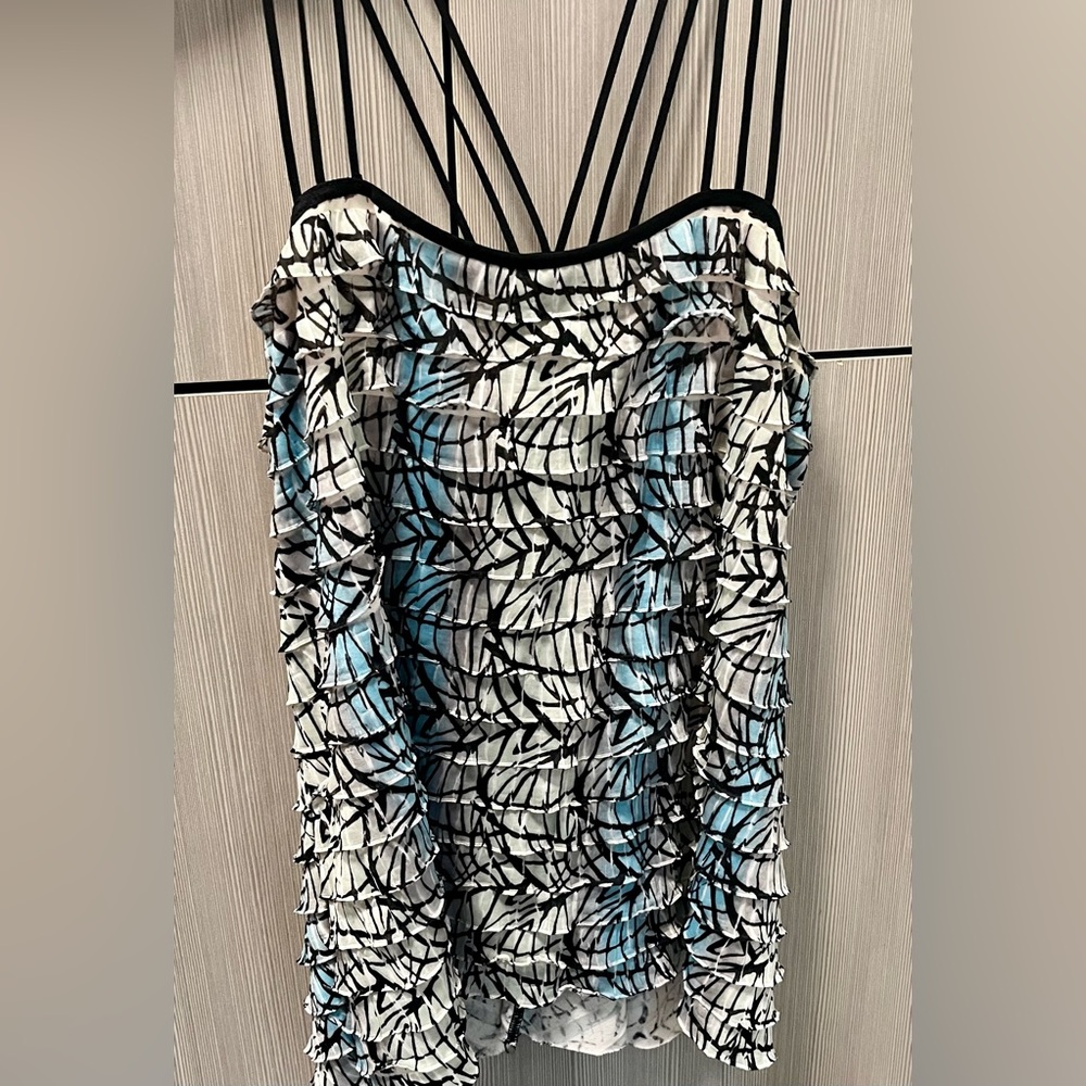 Free People multi-strap layered ruffled tank top M